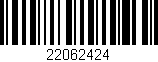 Código de barras (EAN, GTIN, SKU, ISBN): '22062424'