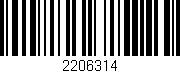 Código de barras (EAN, GTIN, SKU, ISBN): '2206314'