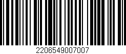Código de barras (EAN, GTIN, SKU, ISBN): '2206549007007'