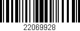 Código de barras (EAN, GTIN, SKU, ISBN): '22069928'
