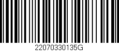 Código de barras (EAN, GTIN, SKU, ISBN): '22070330135G'