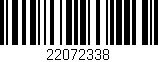 Código de barras (EAN, GTIN, SKU, ISBN): '22072338'