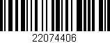 Código de barras (EAN, GTIN, SKU, ISBN): '22074406'