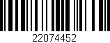 Código de barras (EAN, GTIN, SKU, ISBN): '22074452'