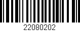Código de barras (EAN, GTIN, SKU, ISBN): '22080202'