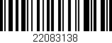 Código de barras (EAN, GTIN, SKU, ISBN): '22083138'