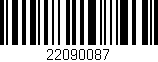 Código de barras (EAN, GTIN, SKU, ISBN): '22090087'