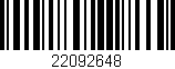 Código de barras (EAN, GTIN, SKU, ISBN): '22092648'
