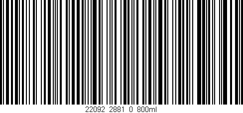 Código de barras (EAN, GTIN, SKU, ISBN): '22092_2881_0_800ml'