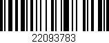 Código de barras (EAN, GTIN, SKU, ISBN): '22093783'