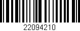 Código de barras (EAN, GTIN, SKU, ISBN): '22094210'