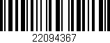 Código de barras (EAN, GTIN, SKU, ISBN): '22094367'