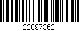 Código de barras (EAN, GTIN, SKU, ISBN): '22097362'