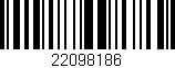 Código de barras (EAN, GTIN, SKU, ISBN): '22098186'