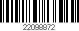 Código de barras (EAN, GTIN, SKU, ISBN): '22098872'