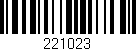 Código de barras (EAN, GTIN, SKU, ISBN): '221023'