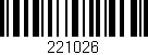 Código de barras (EAN, GTIN, SKU, ISBN): '221026'