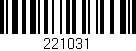 Código de barras (EAN, GTIN, SKU, ISBN): '221031'