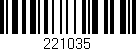 Código de barras (EAN, GTIN, SKU, ISBN): '221035'