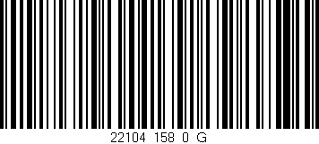 Código de barras (EAN, GTIN, SKU, ISBN): '22104_158_0_G'