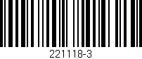 Código de barras (EAN, GTIN, SKU, ISBN): '221118-3'