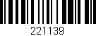 Código de barras (EAN, GTIN, SKU, ISBN): '221139'