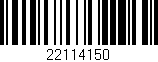 Código de barras (EAN, GTIN, SKU, ISBN): '22114150'