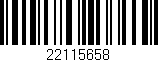 Código de barras (EAN, GTIN, SKU, ISBN): '22115658'