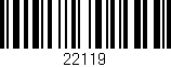Código de barras (EAN, GTIN, SKU, ISBN): '22119'