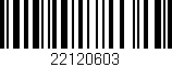 Código de barras (EAN, GTIN, SKU, ISBN): '22120603'