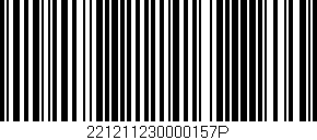 Código de barras (EAN, GTIN, SKU, ISBN): '221211230000157P'