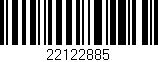 Código de barras (EAN, GTIN, SKU, ISBN): '22122885'