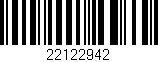 Código de barras (EAN, GTIN, SKU, ISBN): '22122942'