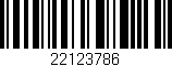 Código de barras (EAN, GTIN, SKU, ISBN): '22123786'