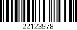 Código de barras (EAN, GTIN, SKU, ISBN): '22123978'