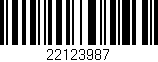 Código de barras (EAN, GTIN, SKU, ISBN): '22123987'