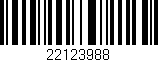 Código de barras (EAN, GTIN, SKU, ISBN): '22123988'