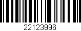 Código de barras (EAN, GTIN, SKU, ISBN): '22123996'