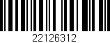 Código de barras (EAN, GTIN, SKU, ISBN): '22126312'