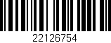 Código de barras (EAN, GTIN, SKU, ISBN): '22126754'