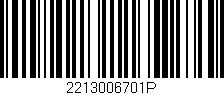 Código de barras (EAN, GTIN, SKU, ISBN): '2213006701P'