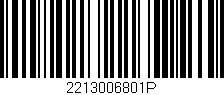 Código de barras (EAN, GTIN, SKU, ISBN): '2213006801P'