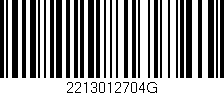 Código de barras (EAN, GTIN, SKU, ISBN): '2213012704G'