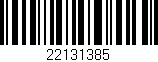 Código de barras (EAN, GTIN, SKU, ISBN): '22131385'