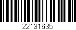 Código de barras (EAN, GTIN, SKU, ISBN): '22131635'