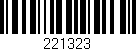 Código de barras (EAN, GTIN, SKU, ISBN): '221323'