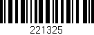 Código de barras (EAN, GTIN, SKU, ISBN): '221325'