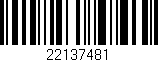 Código de barras (EAN, GTIN, SKU, ISBN): '22137481'