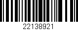 Código de barras (EAN, GTIN, SKU, ISBN): '22138921'