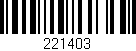 Código de barras (EAN, GTIN, SKU, ISBN): '221403'